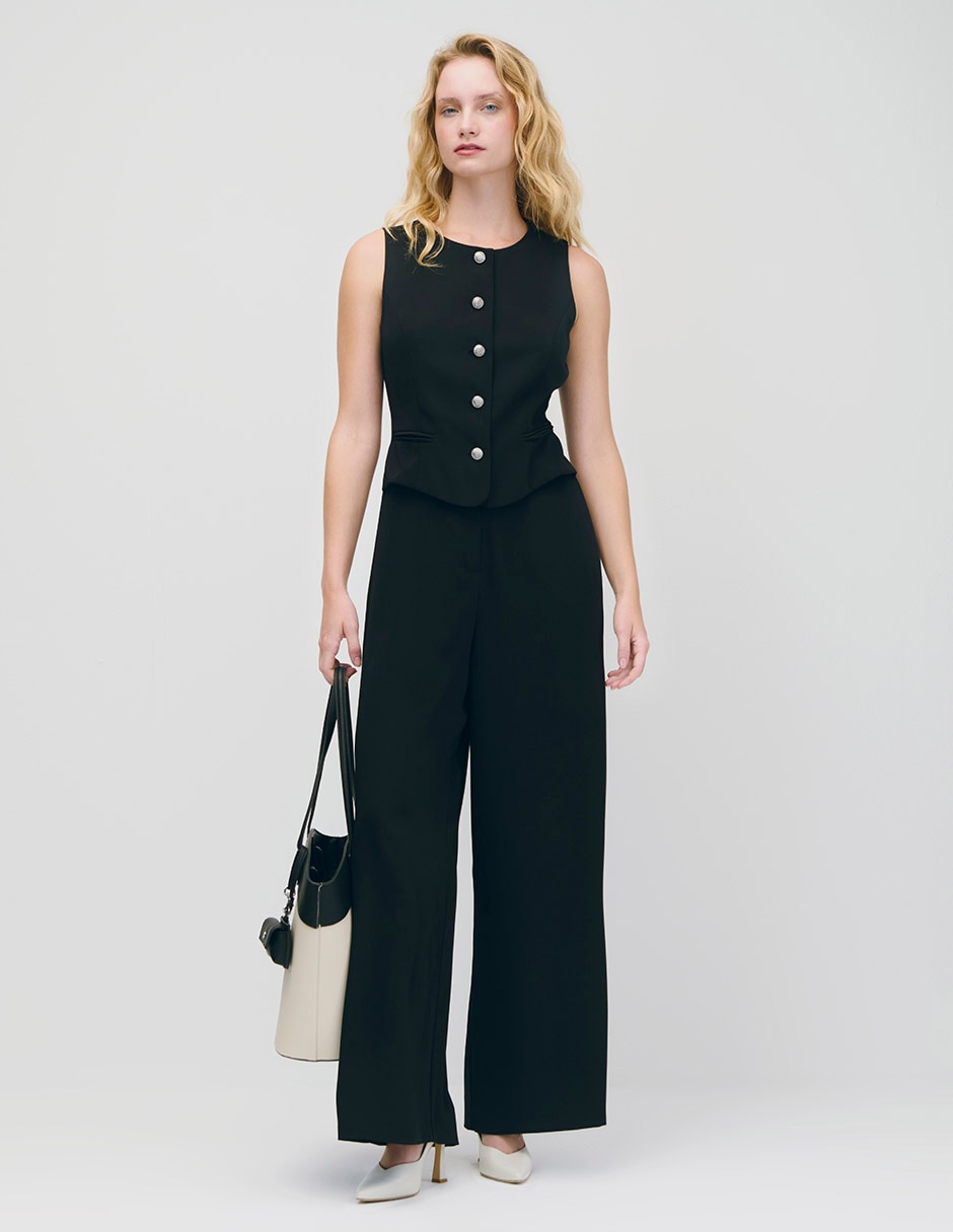 Jumpsuit julio casual estampado liso para mujer