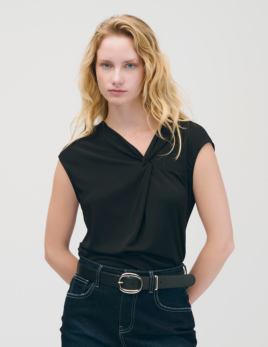 Blusa manga corta para mujer