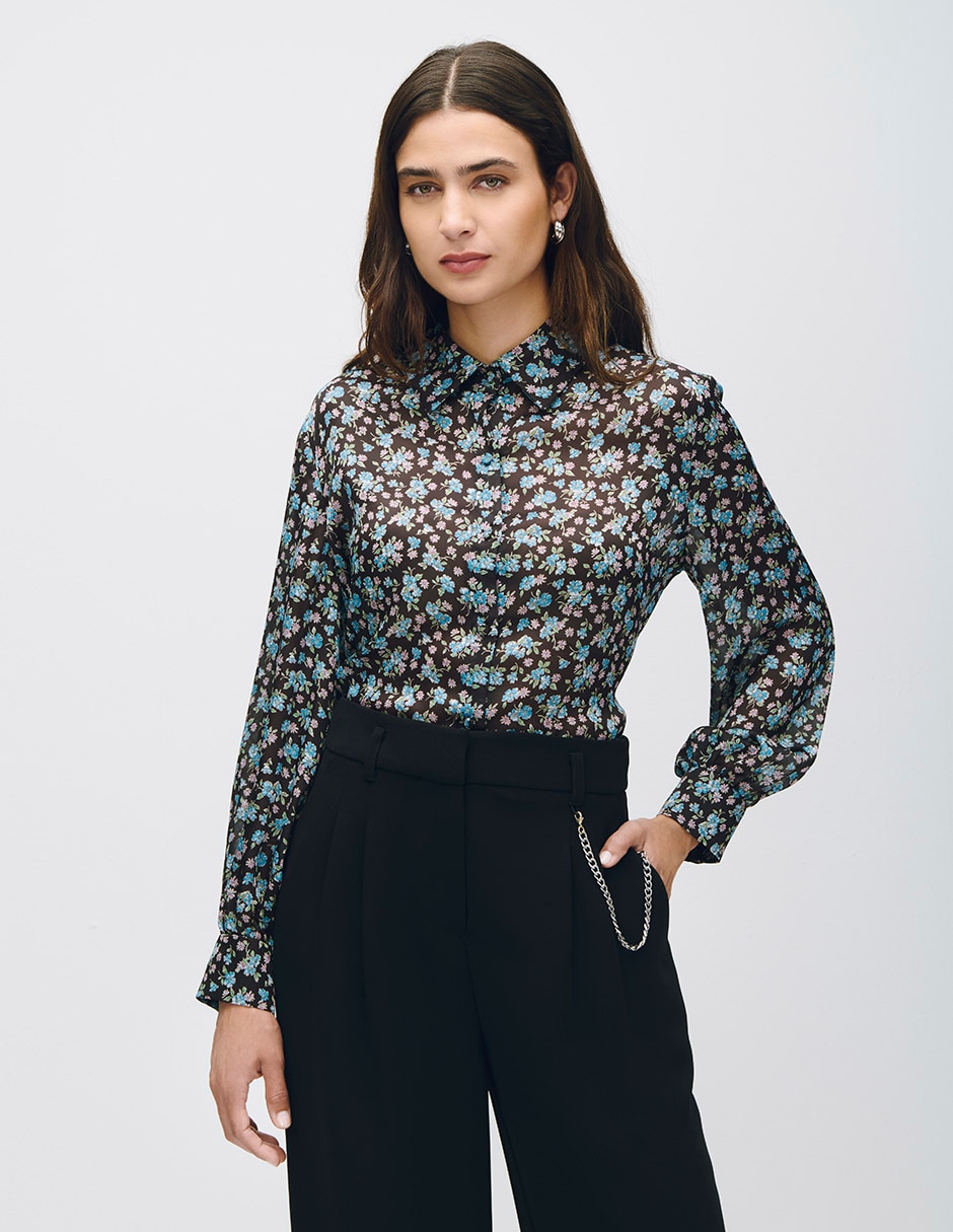 Blusa manga larga para mujer