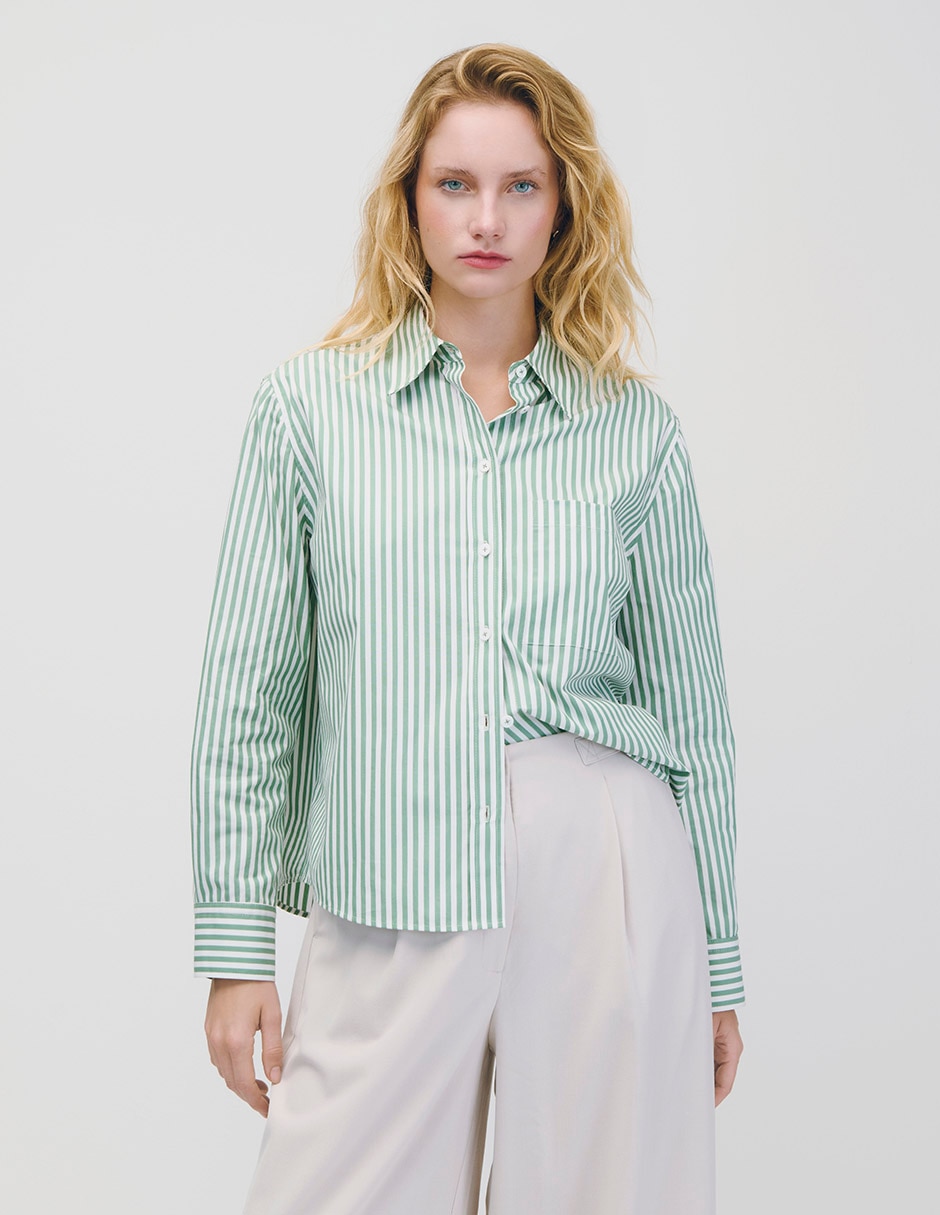 Blusa manga larga para mujer
