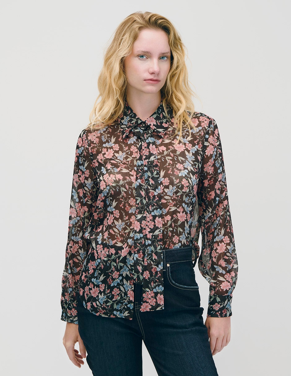 Blusa manga larga para mujer