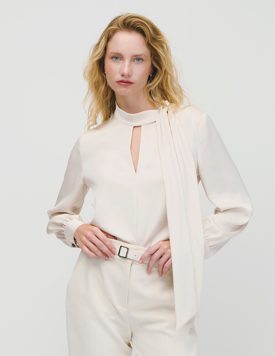 Blusa manga larga para mujer
