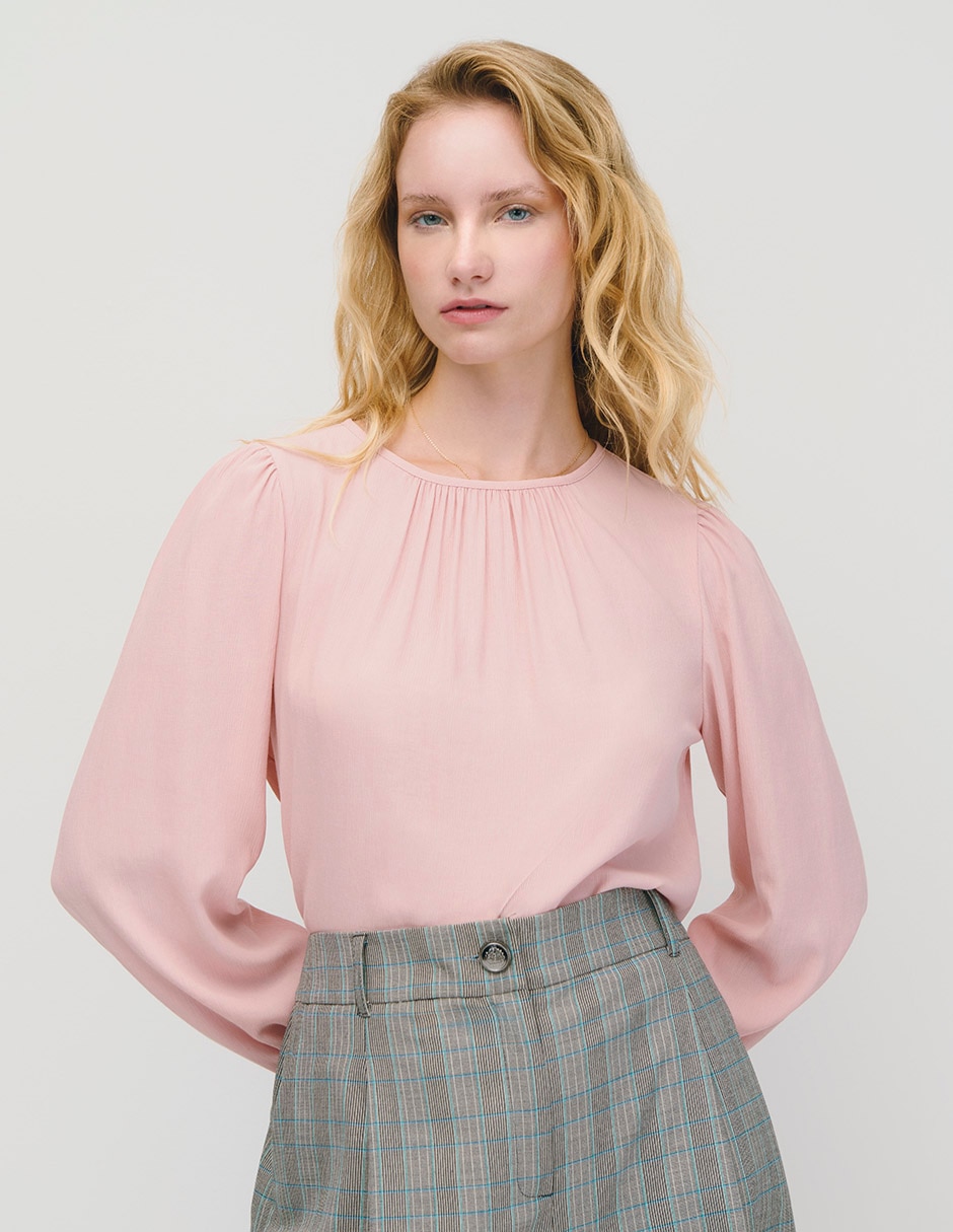 Blusa manga larga para mujer