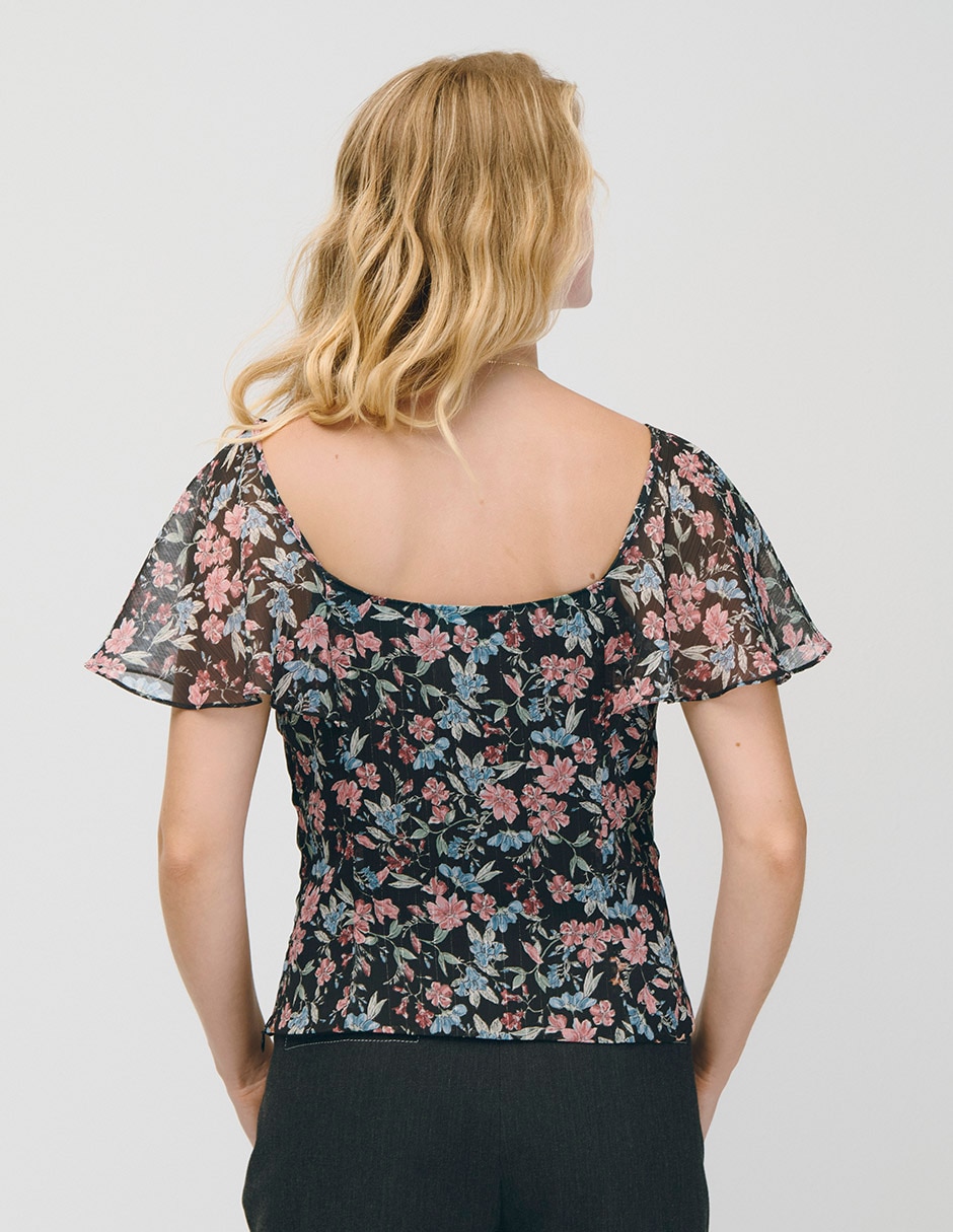 Blusa manga corta para mujer 4