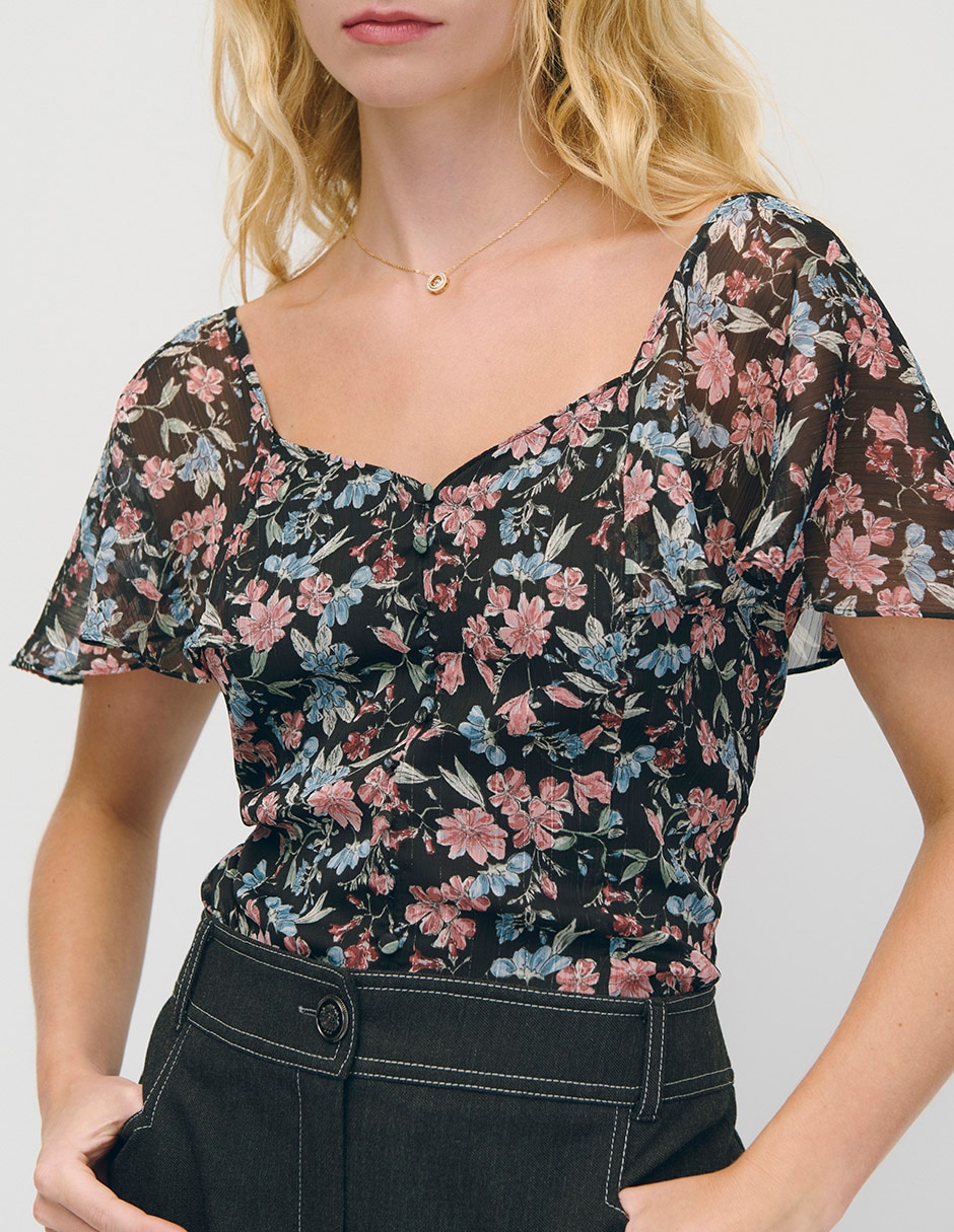 Blusa manga corta para mujer 3