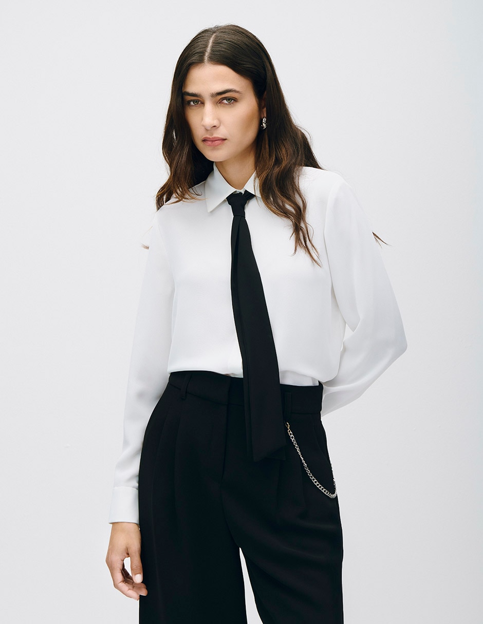 Blusa manga larga para mujer