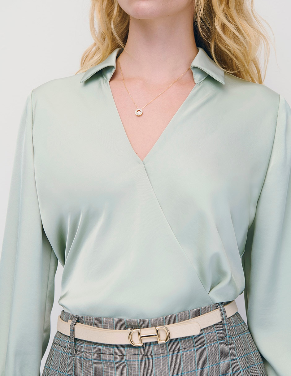 Blusa manga larga para mujer 4