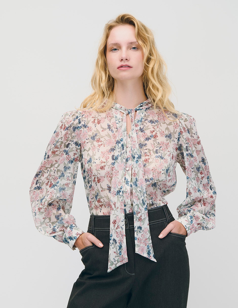 Blusa manga larga para mujer