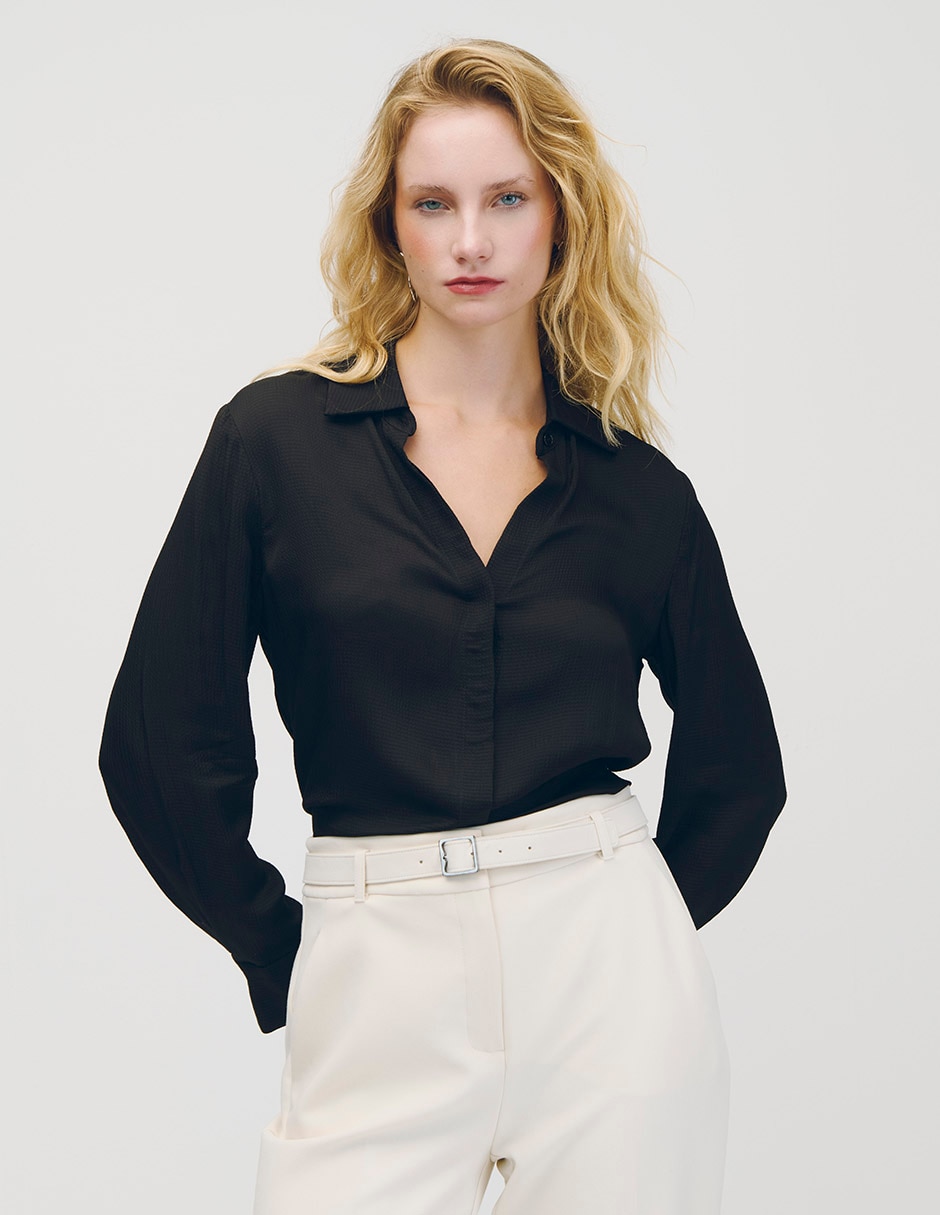 Blusa manga larga para mujer