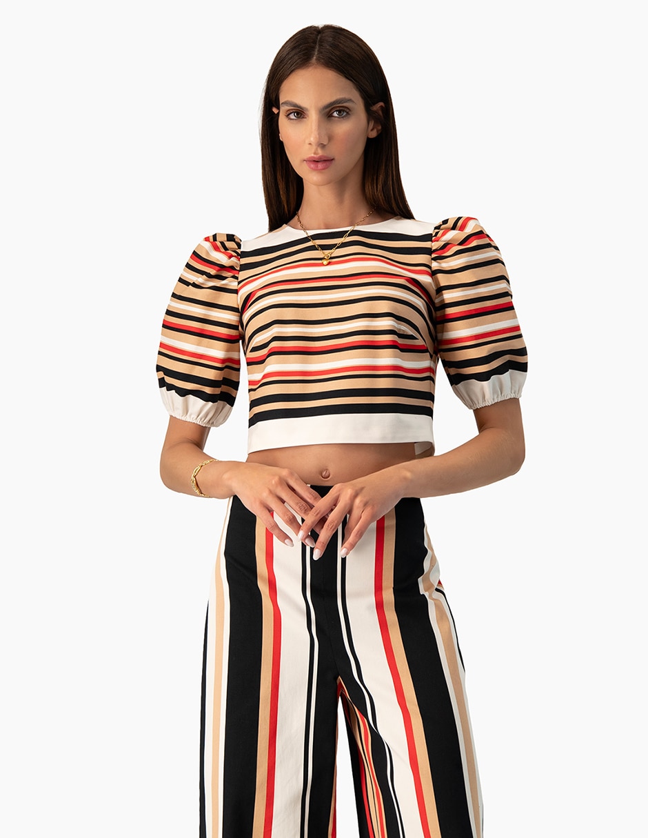 Blusa manga corta para mujer