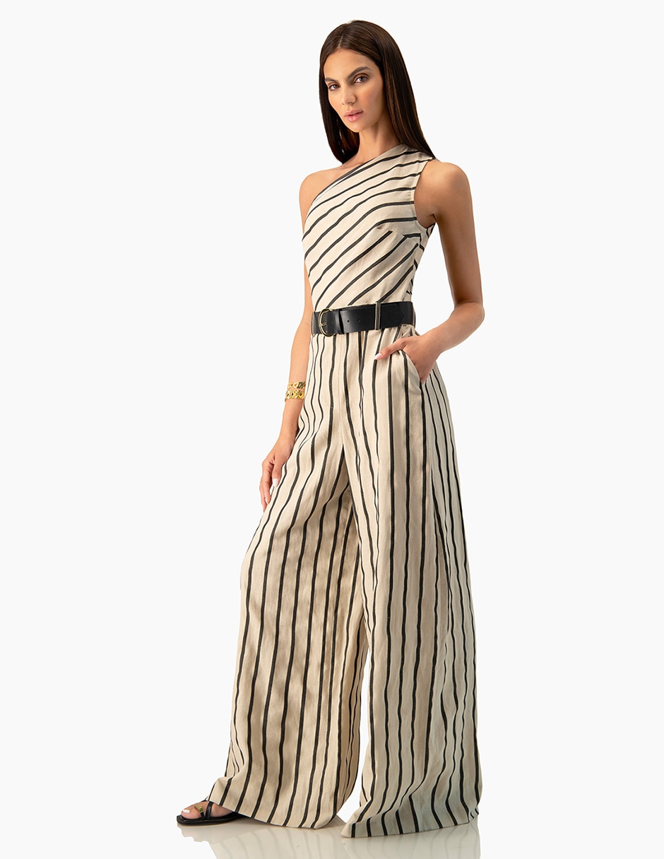 Jumpsuit Ivonne casual estampado a rayas para mujer