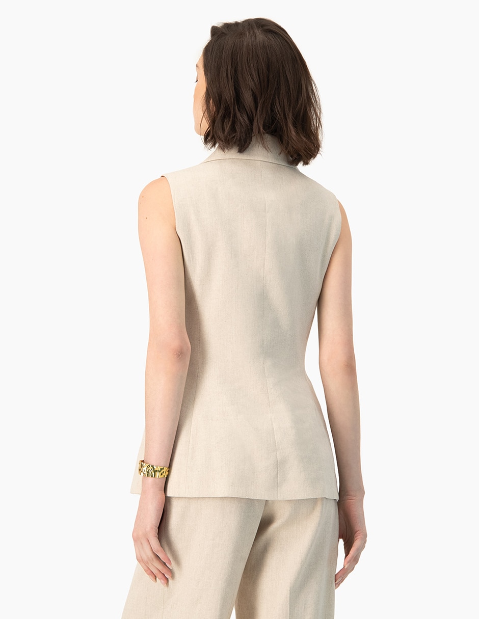 Chaleco de lino para mujer 2