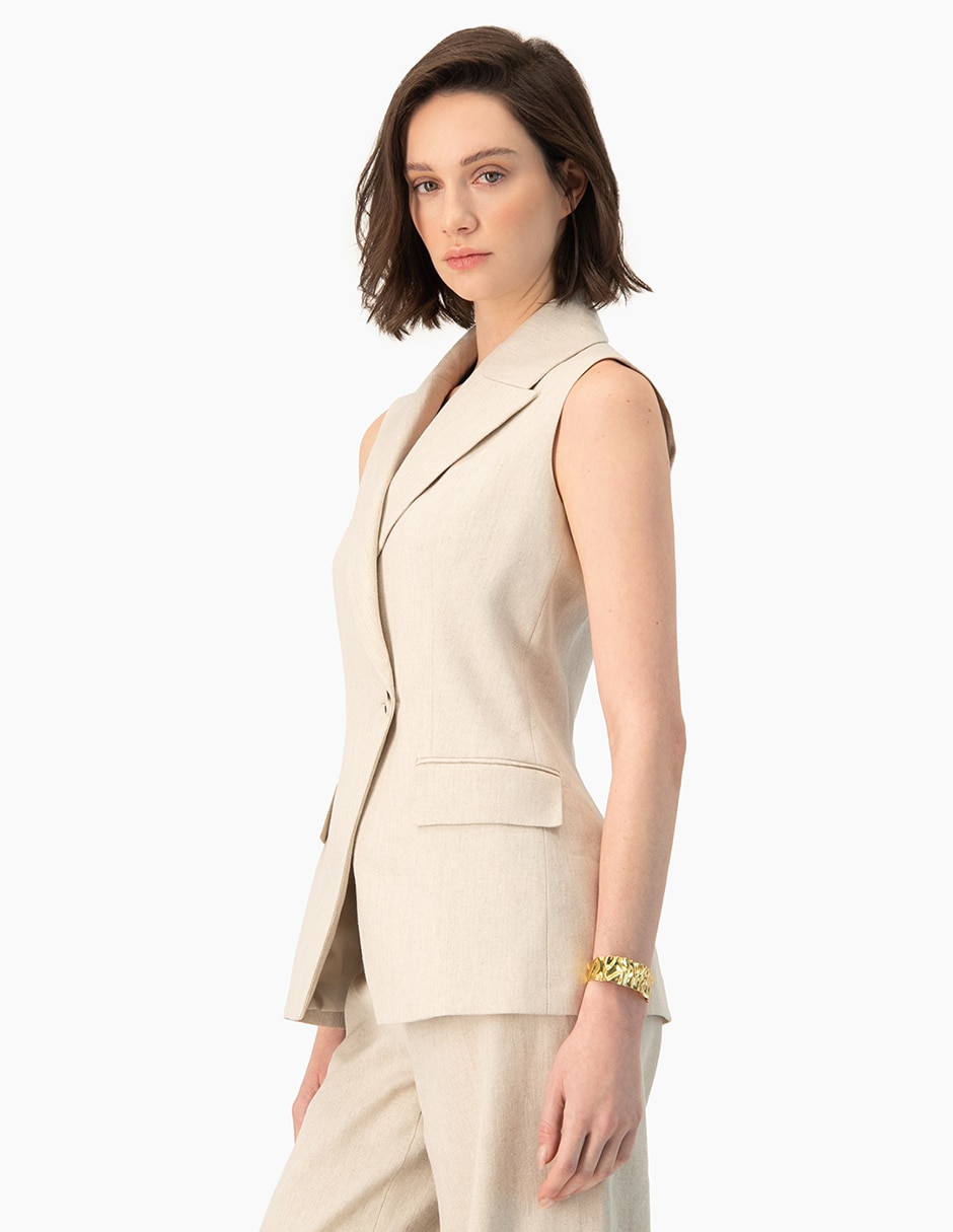 Chaleco de lino para mujer 3