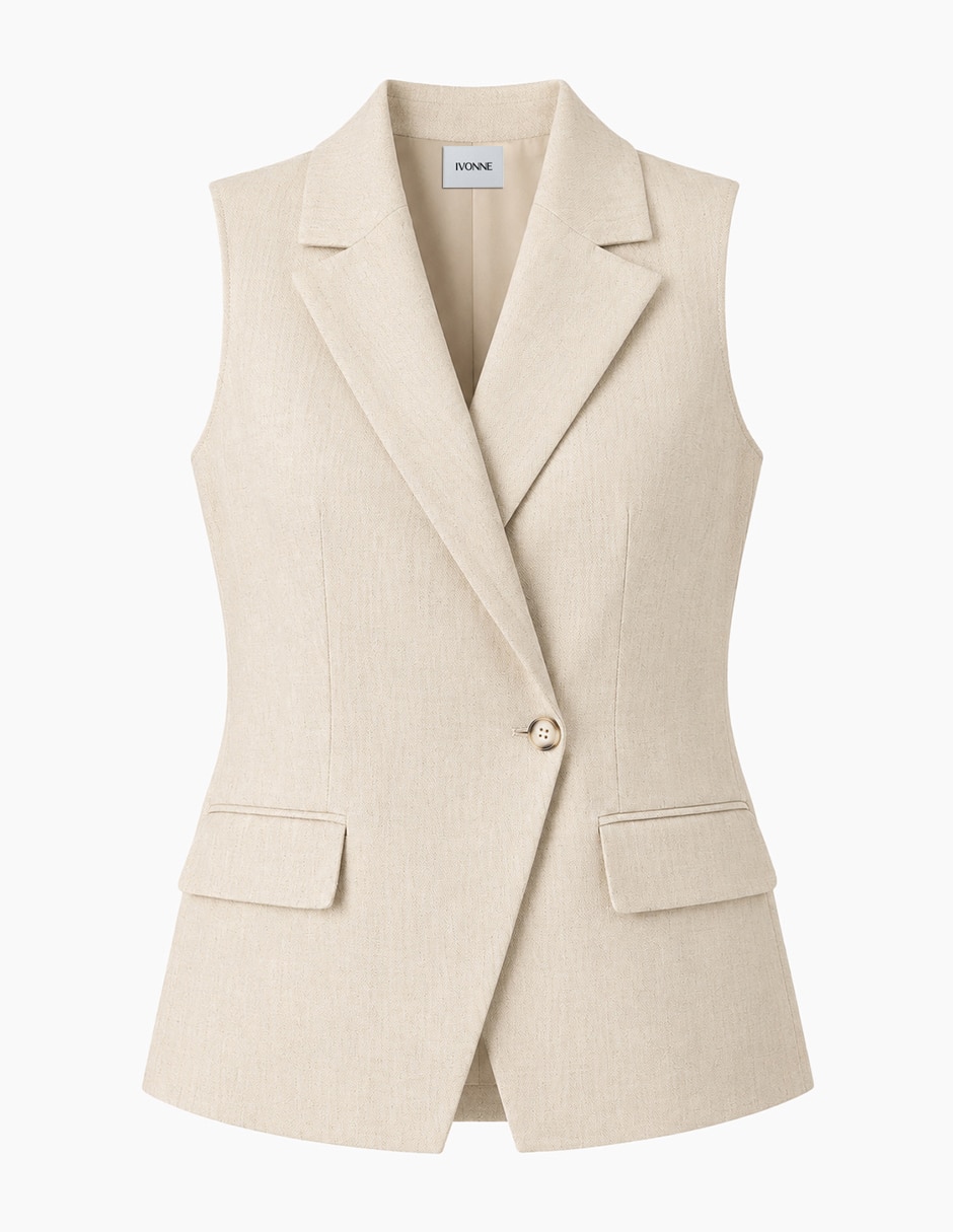 Chaleco de lino para mujer 6