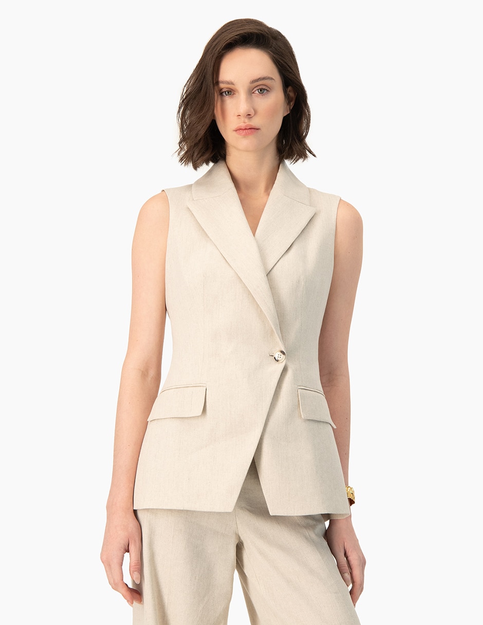 Chaleco de lino para mujer