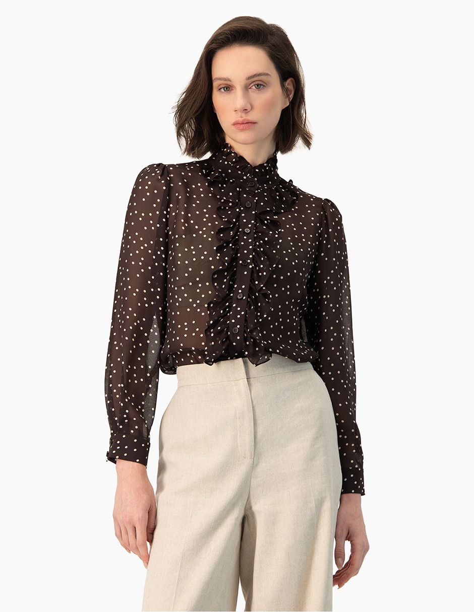 Blusa manga larga para mujer