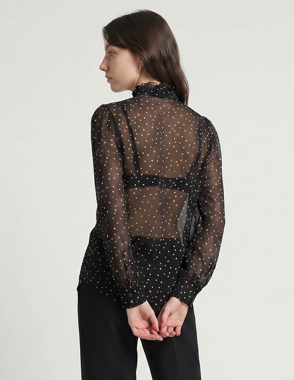 Blusa poppy yellow co1-1 manga larga para mujer