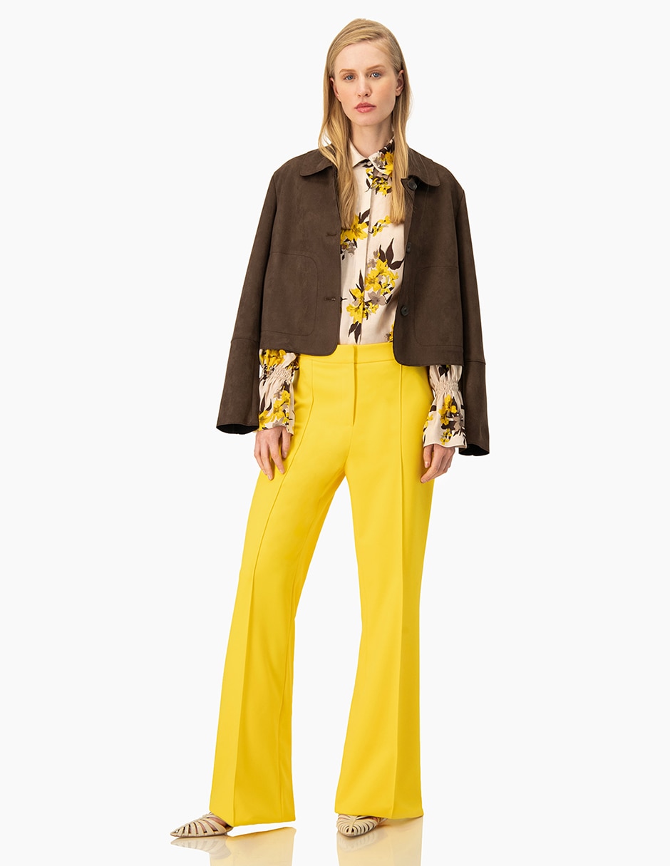 Pantalón regular acampanado para mujer 5