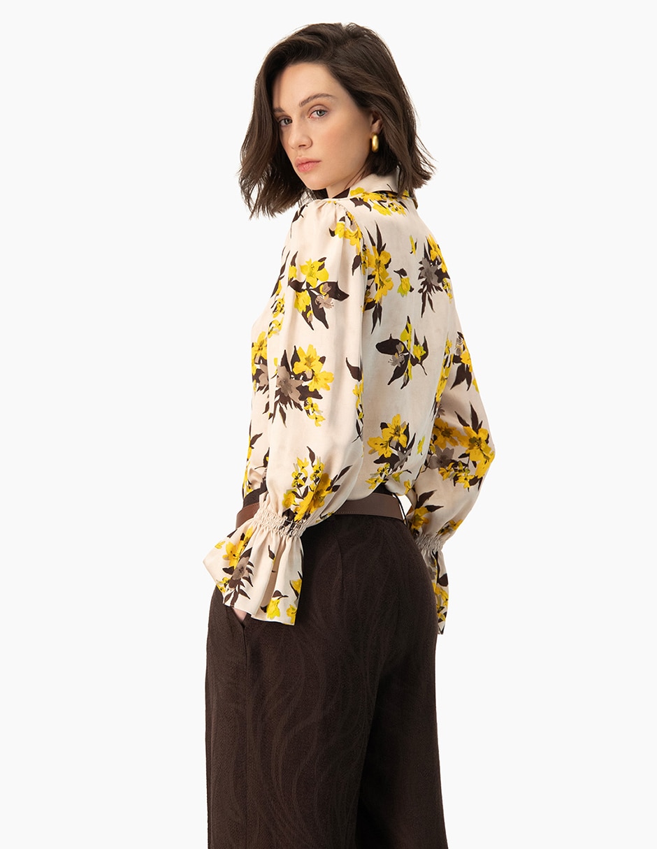 Blusa camisera manga larga para mujer 2