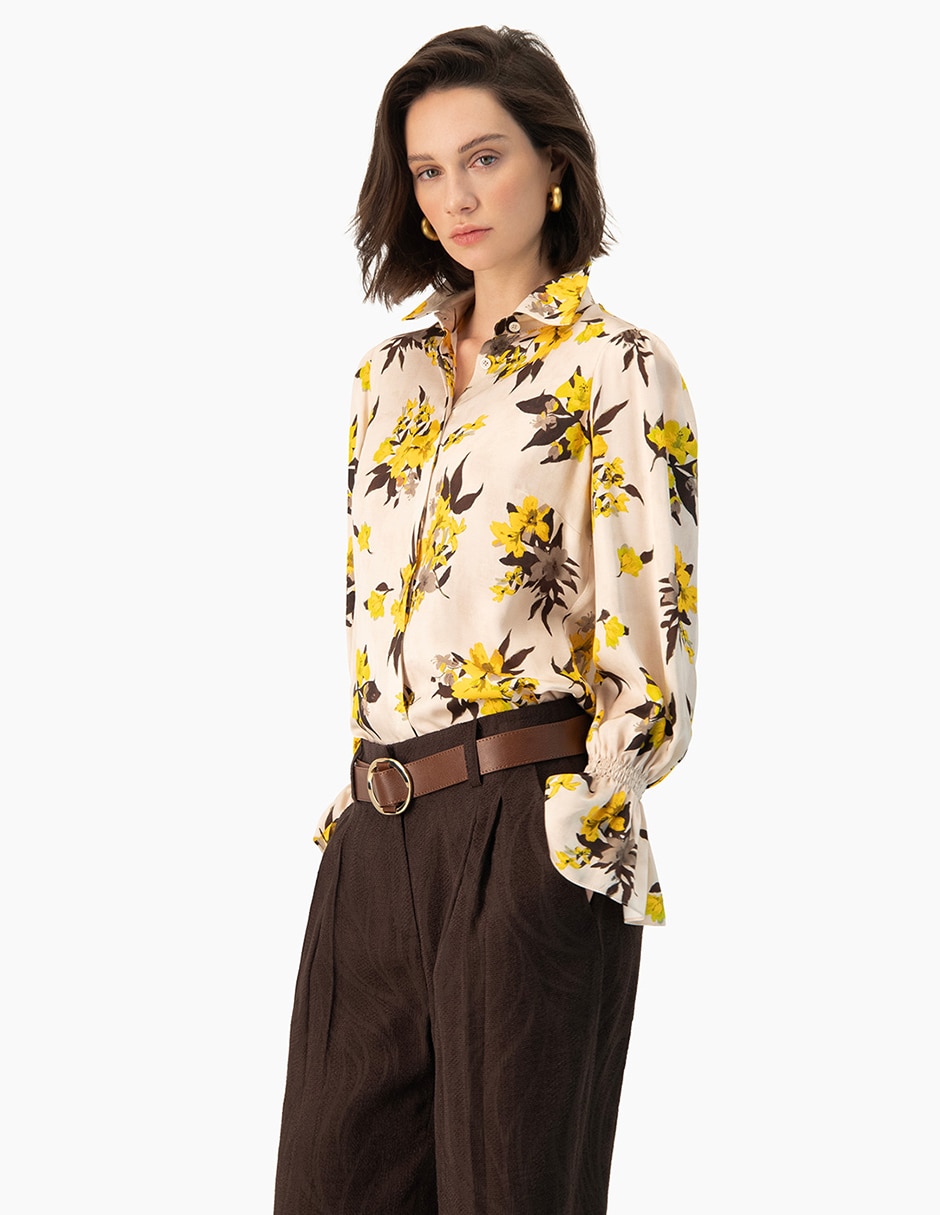 Blusa camisera manga larga para mujer 3