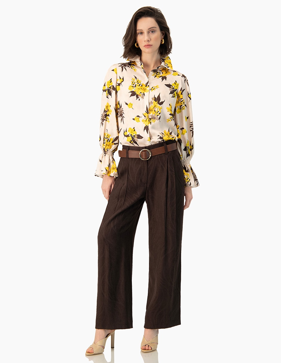 Blusa camisera manga larga para mujer 4