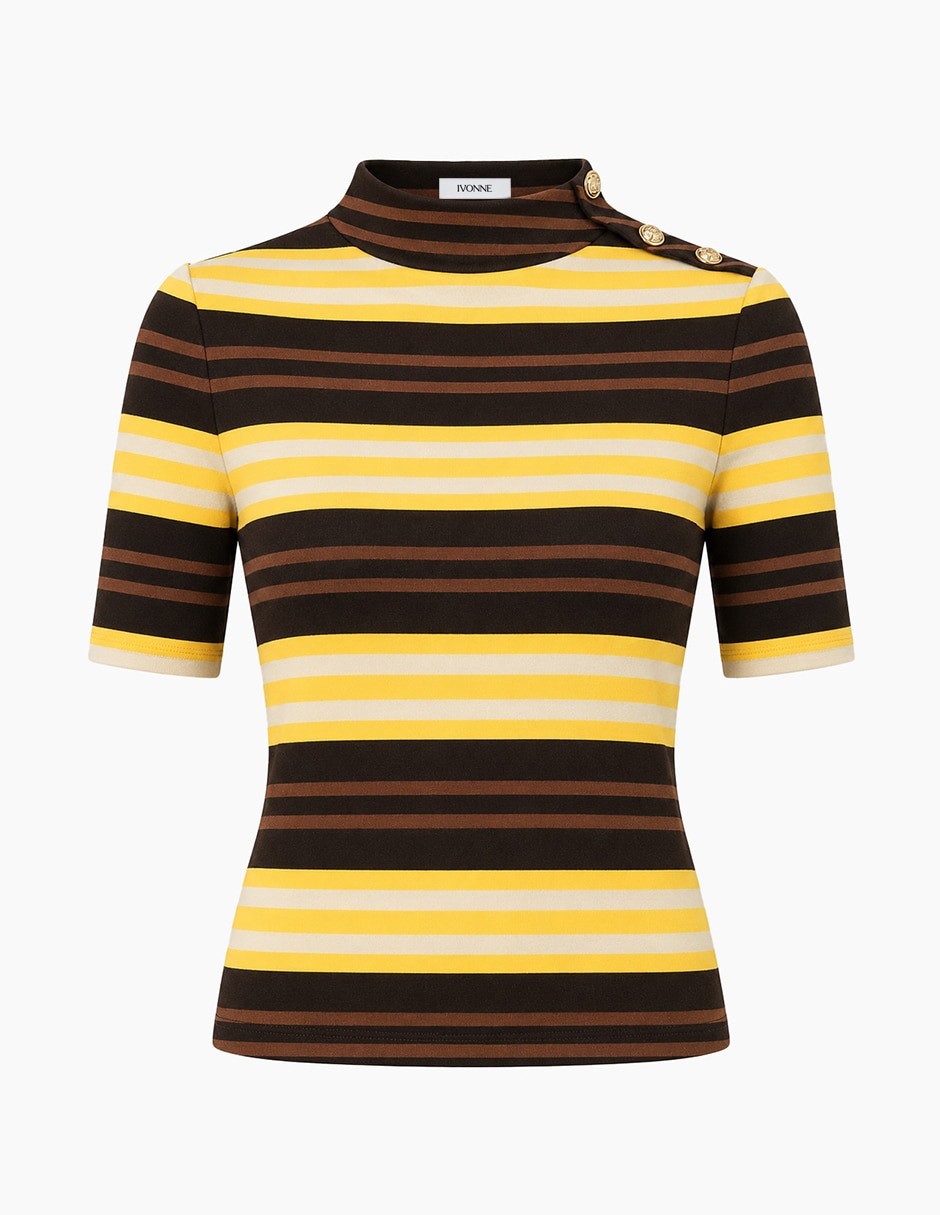 Blusa poppy yellow co1 1 manga corta para mujer