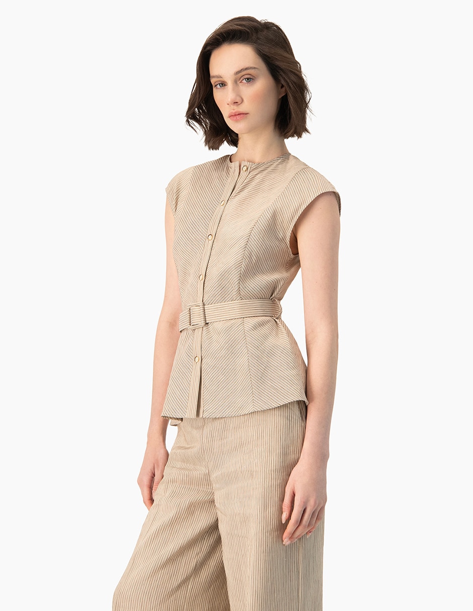 Chaleco ivonnede lino para mujer 3