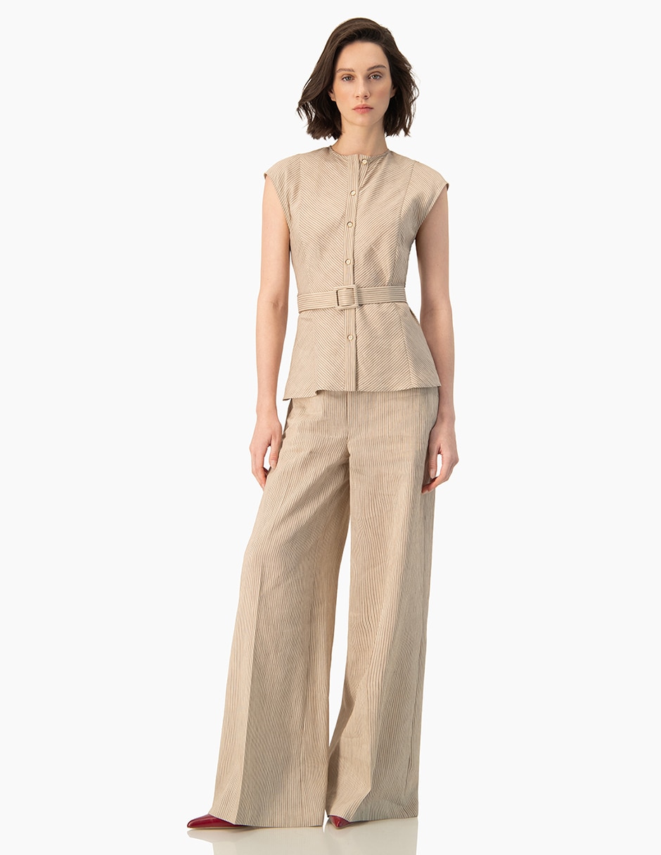Chaleco ivonnede lino para mujer 4
