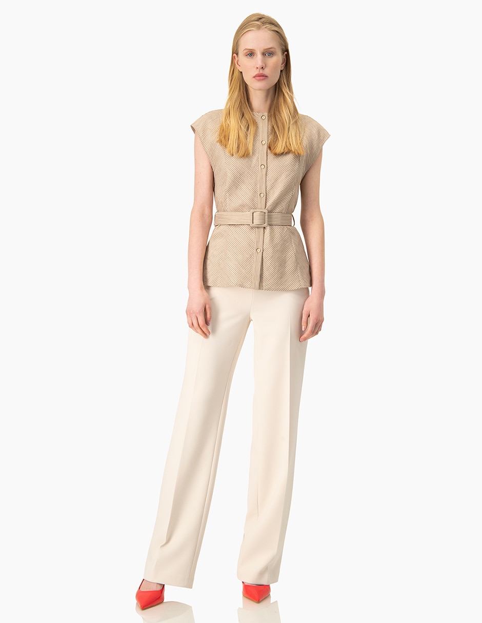 Chaleco ivonnede lino para mujer 5