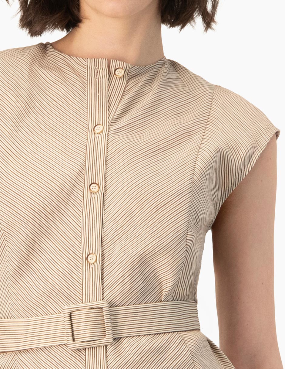 Chaleco ivonnede lino para mujer 6
