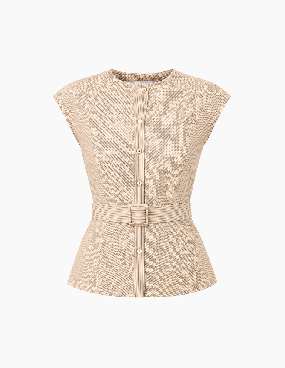 Chaleco ivonnede lino para mujer 7