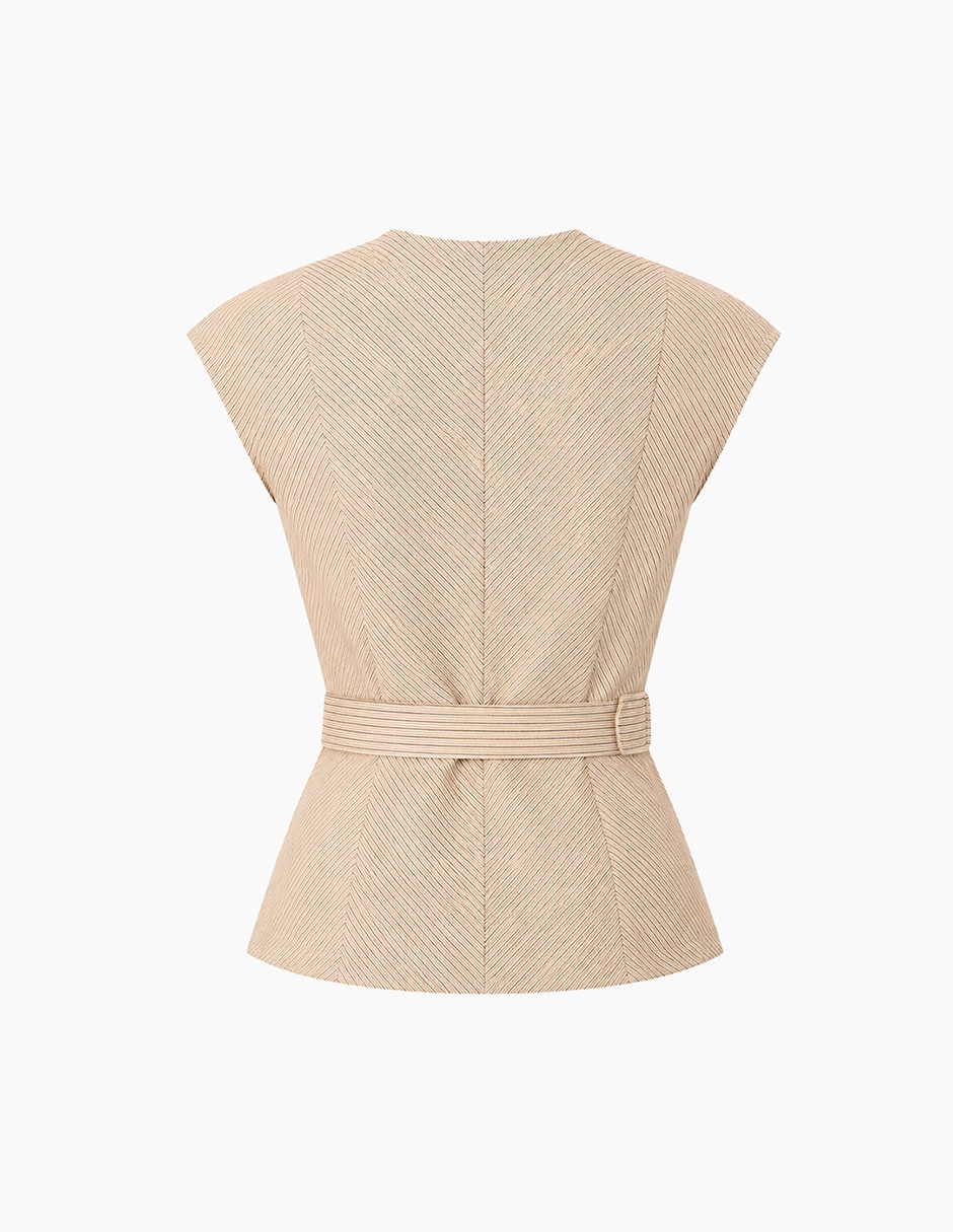 Chaleco ivonnede lino para mujer 8