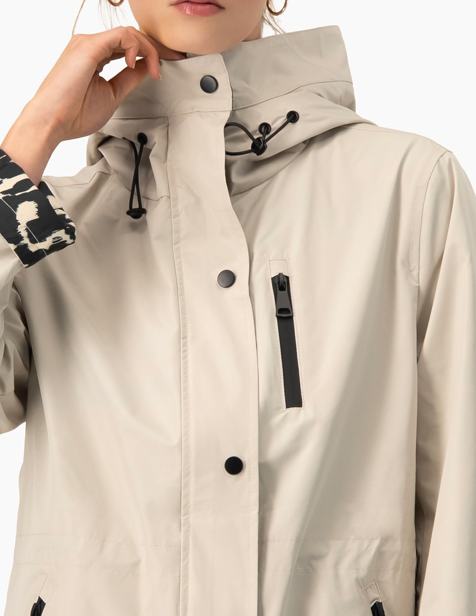 Chamarra rompevientos impermeable para mujer 7