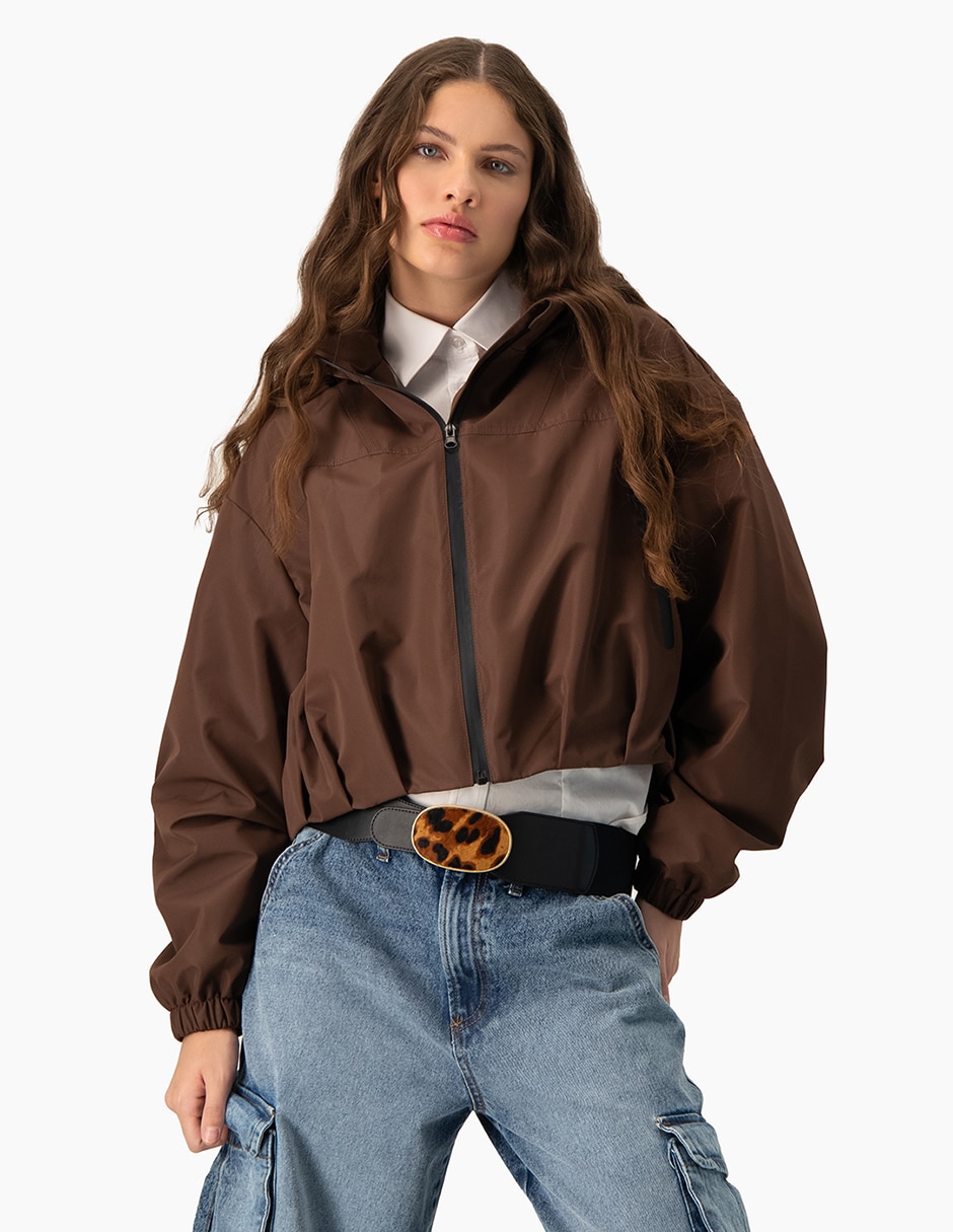 Chamarra casual impermeable para mujer