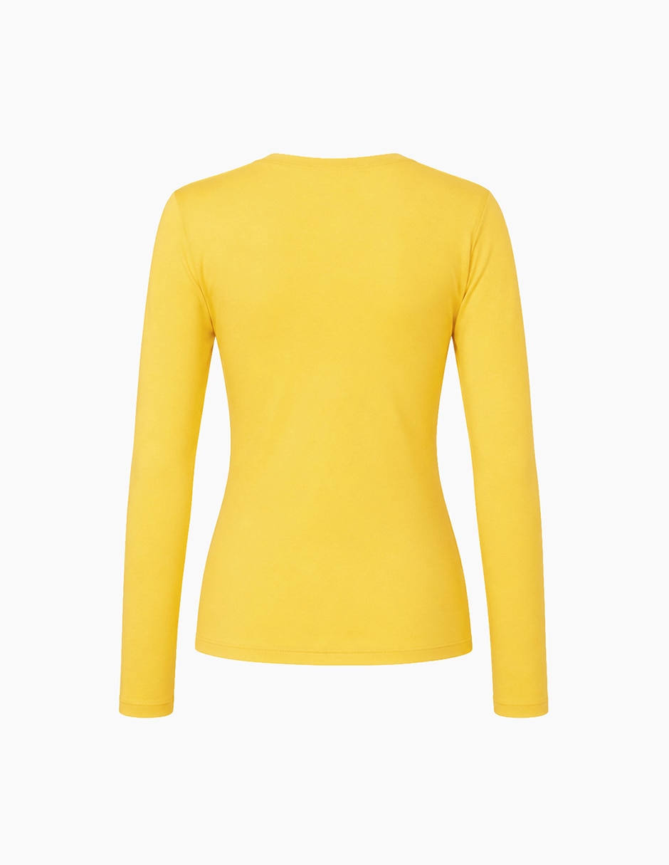 Playera manga larga ivonne cuello redondo para mujer