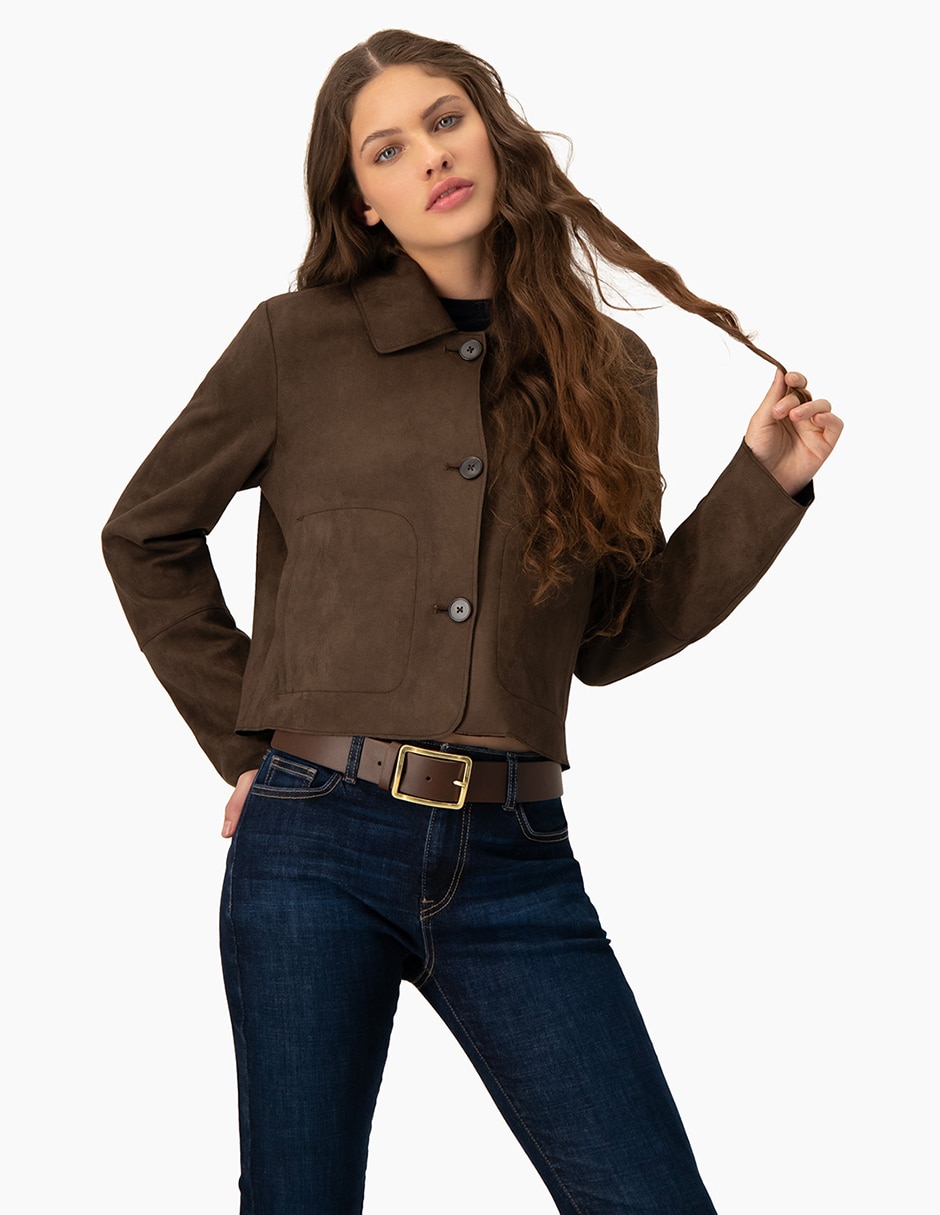 Chamarra casual impermeable para mujer