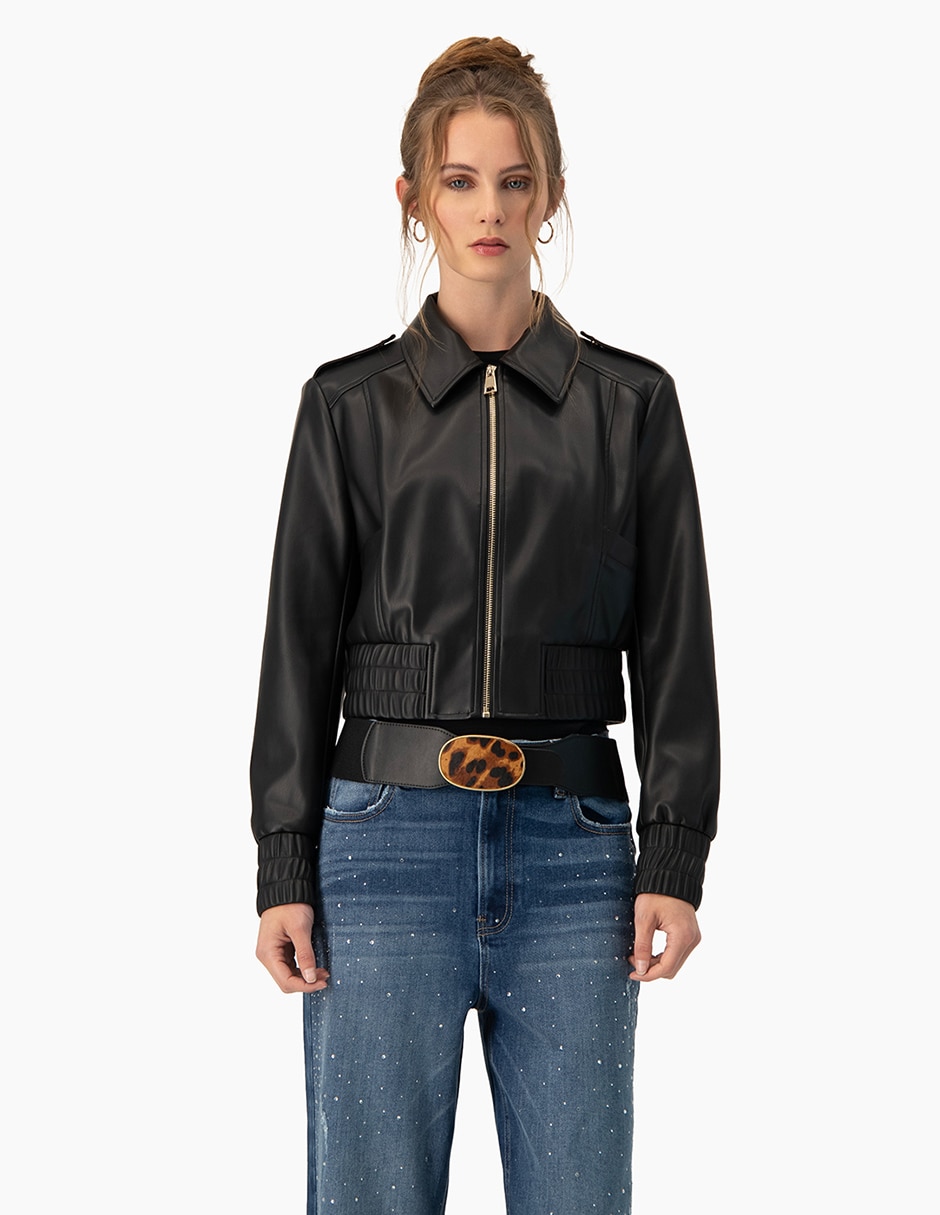 Chamarra casual impermeable para mujer