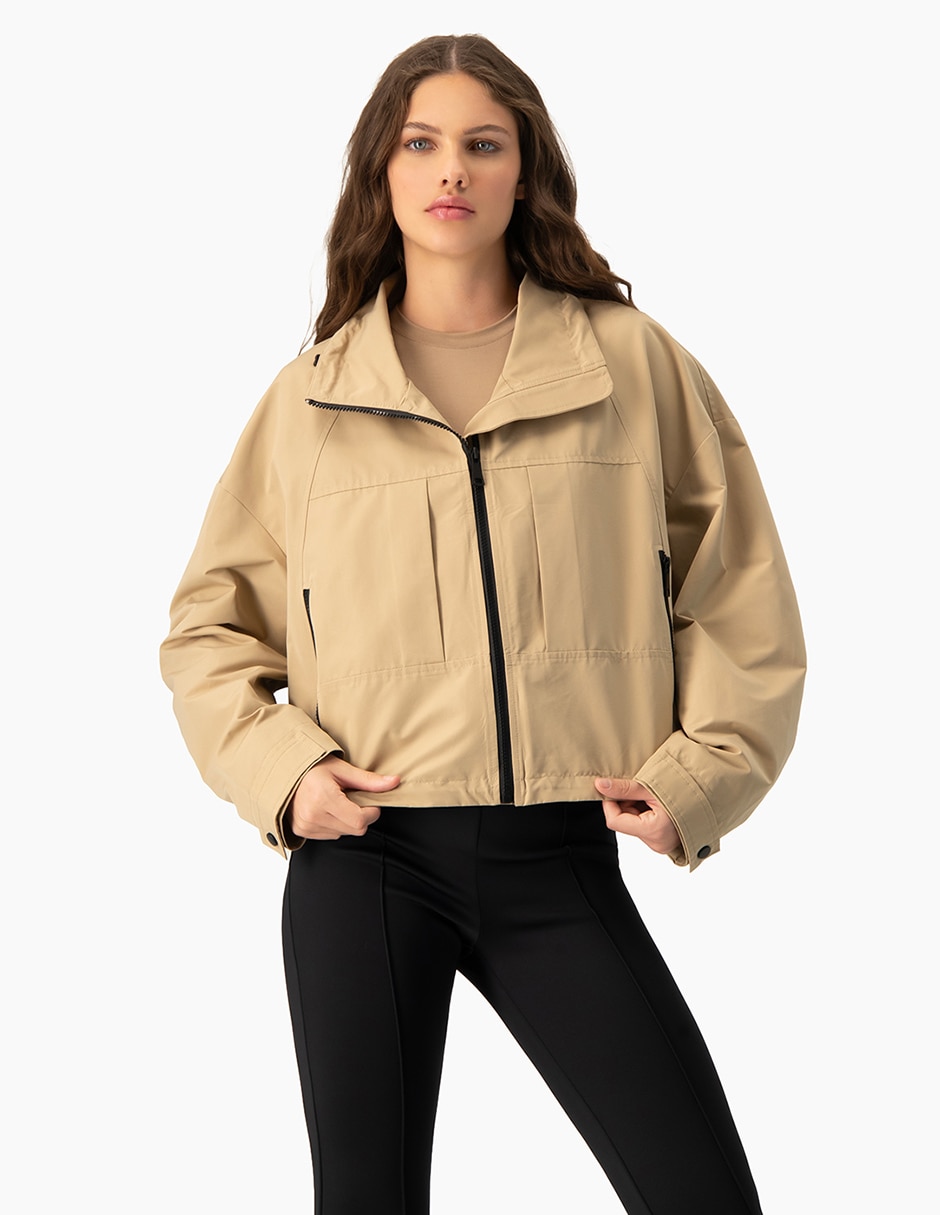 Chamarra casual impermeable para mujer