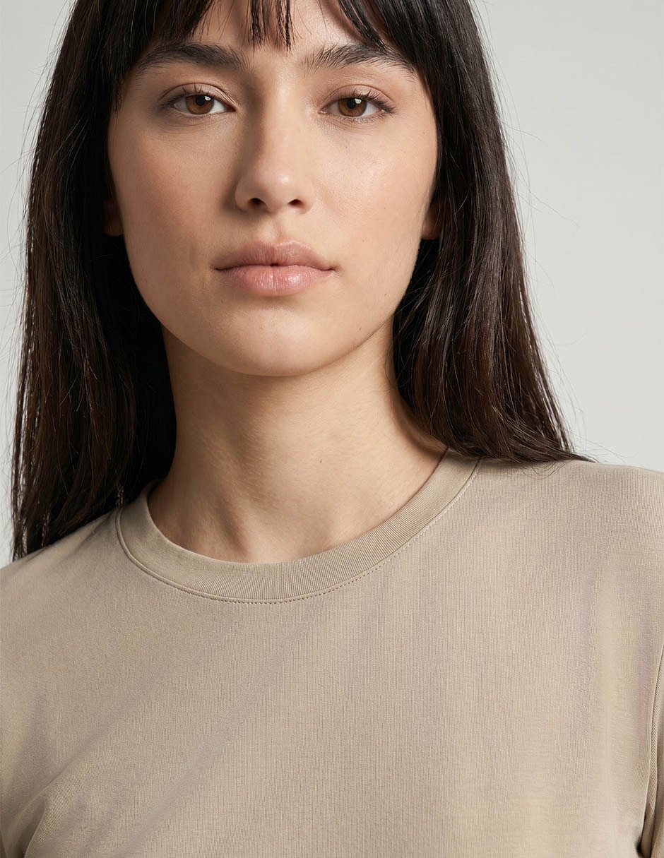 Playera manga Larga Ninguno cuello Redondo para mujer 3