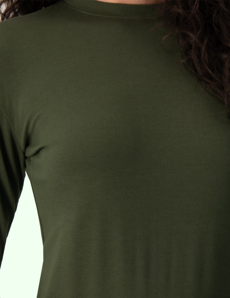 Playera manga larga Ivonne cuello redondo para mujer
