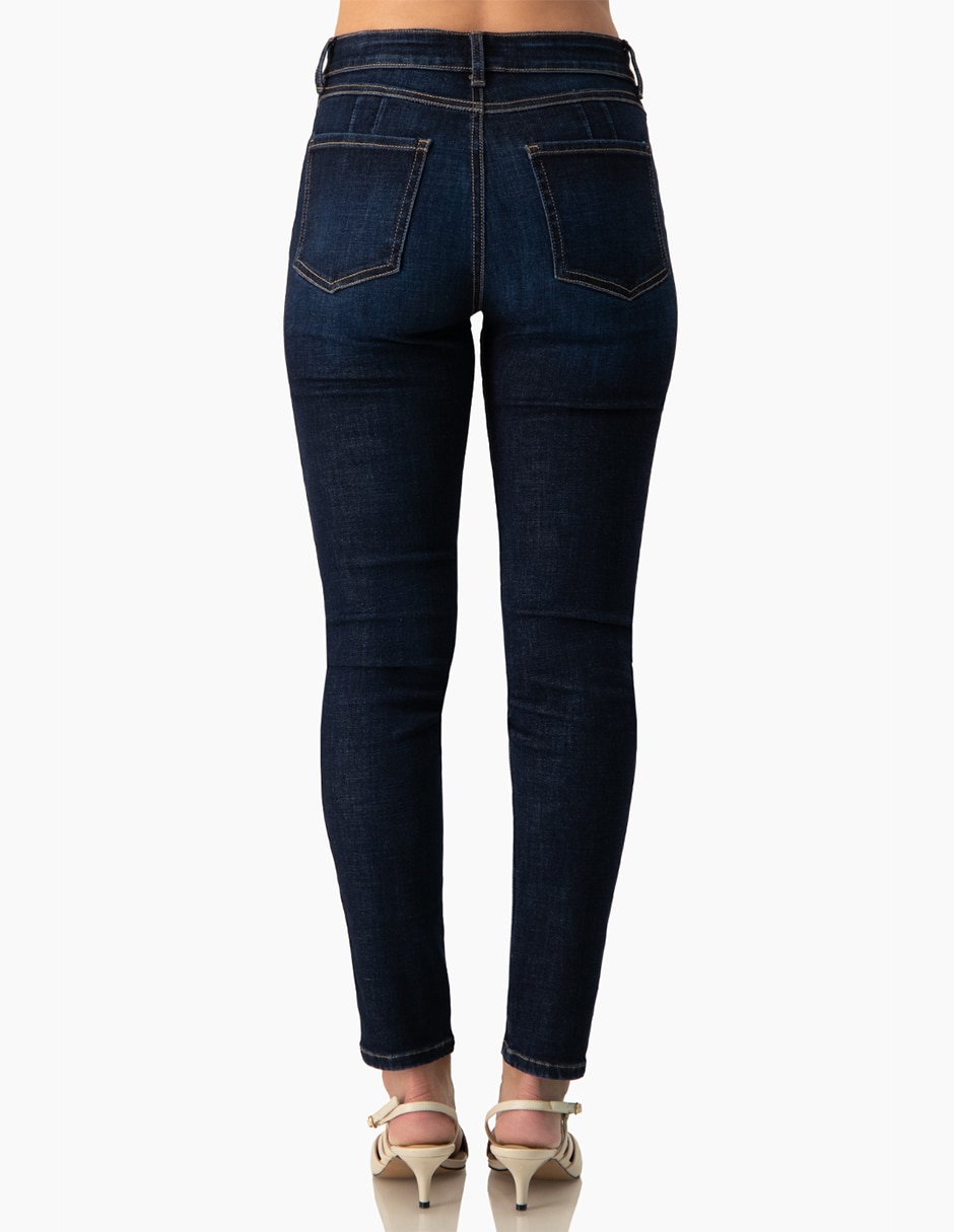 Jeans skinny 10304091 corte cintura para mujer 2