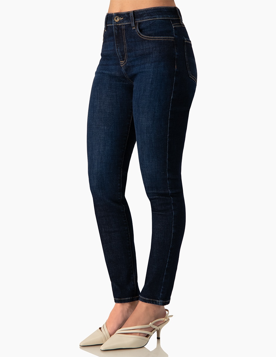 Jeans skinny 10304091 corte cintura para mujer 3