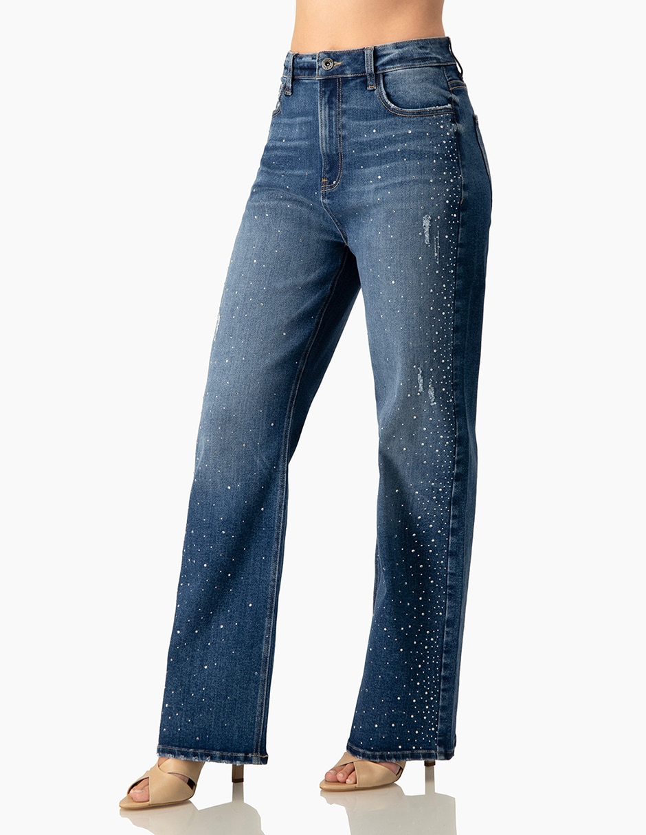 Jeans mom corte cintura para mujer 3
