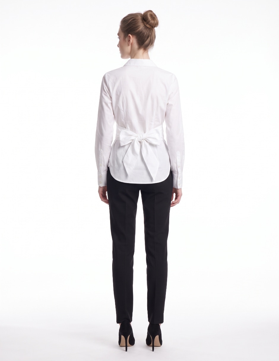Blusa camisera Ann manga larga para mujer 2