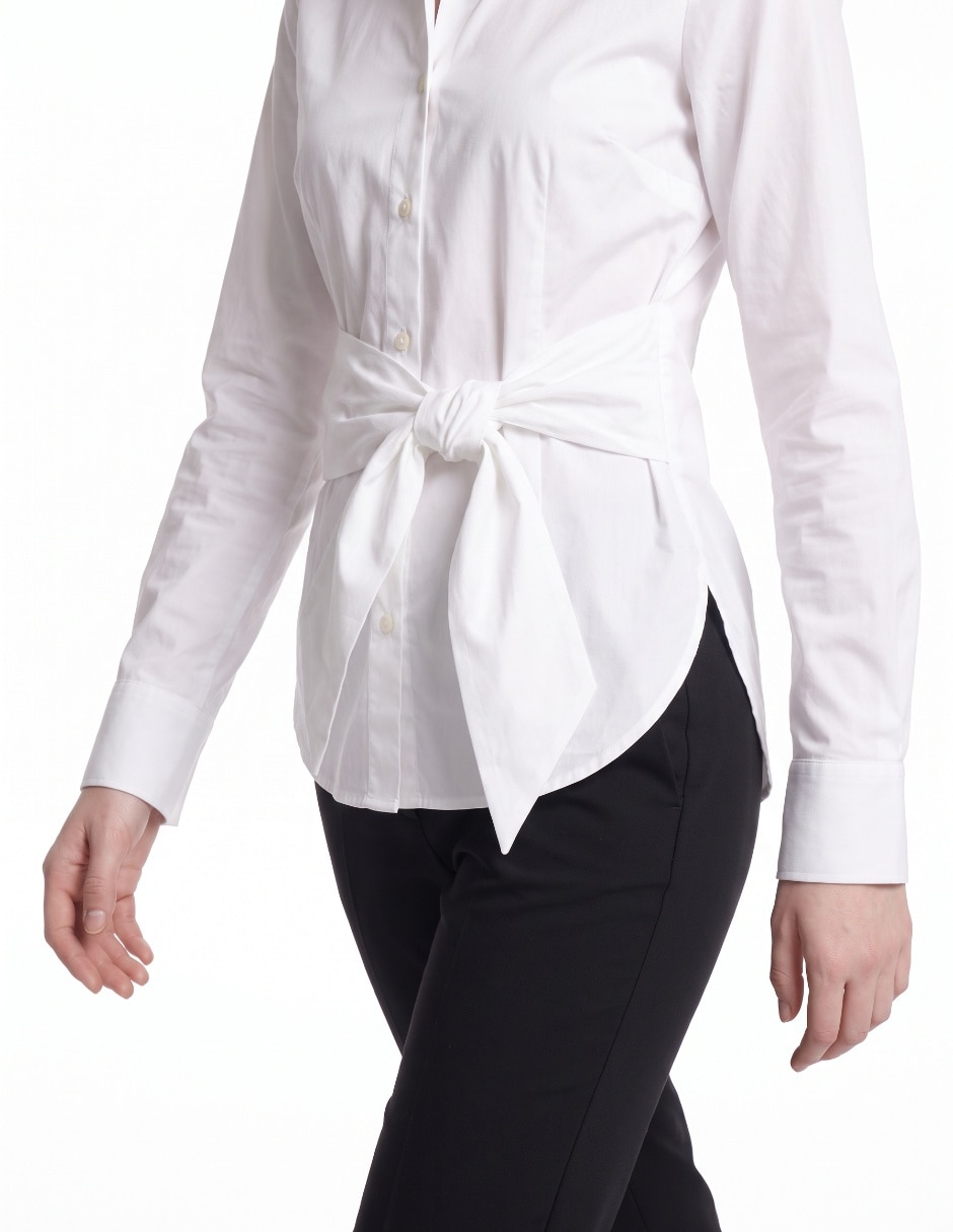 Blusa camisera Ann manga larga para mujer 4