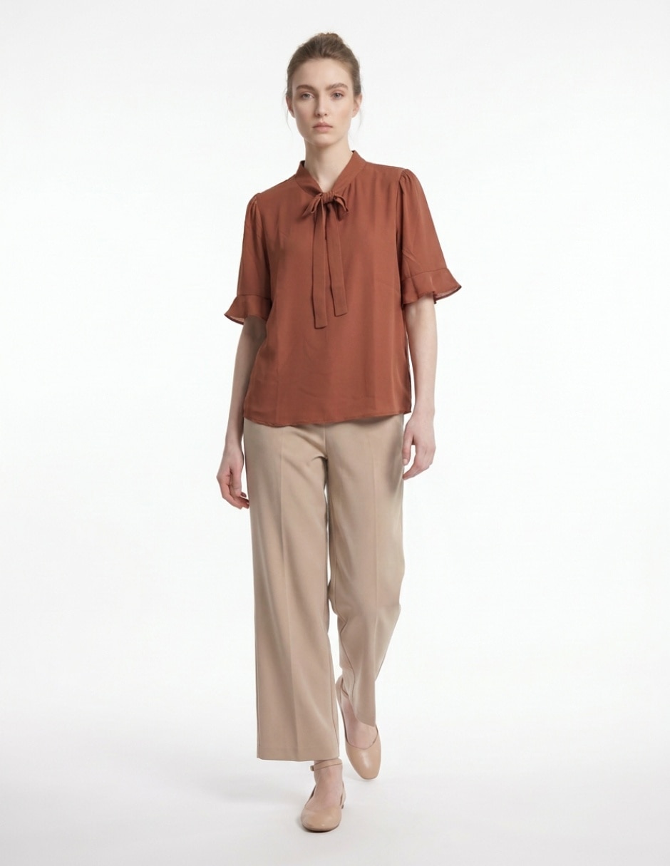 Blusa manga corta para mujer