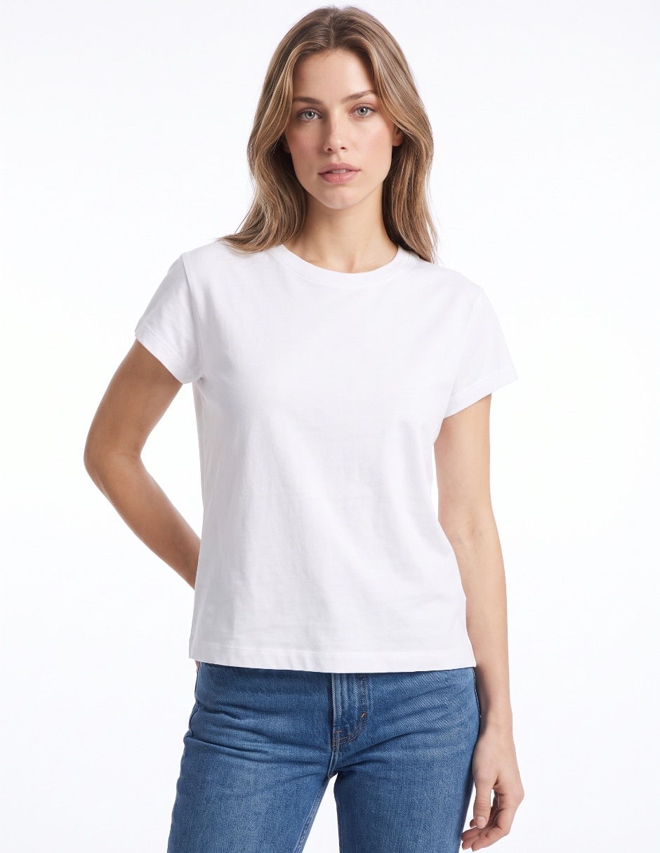 Blusa manga corta para mujer