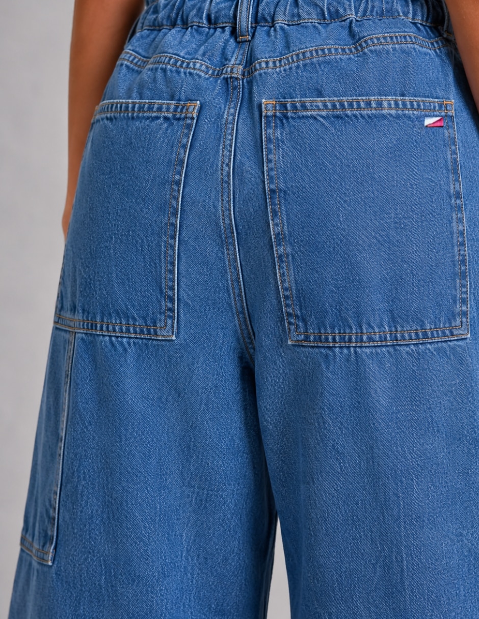 Jeans wide leg 25219-d parches para mujer