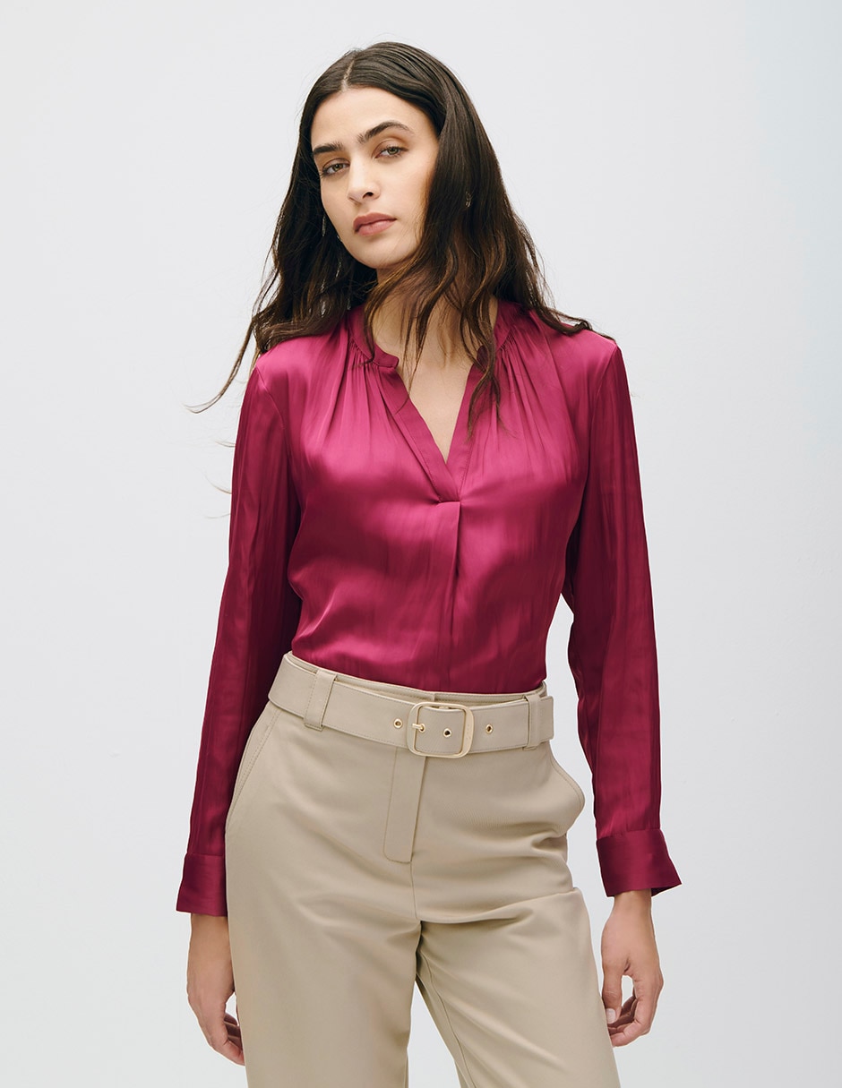 Blusa manga larga para mujer