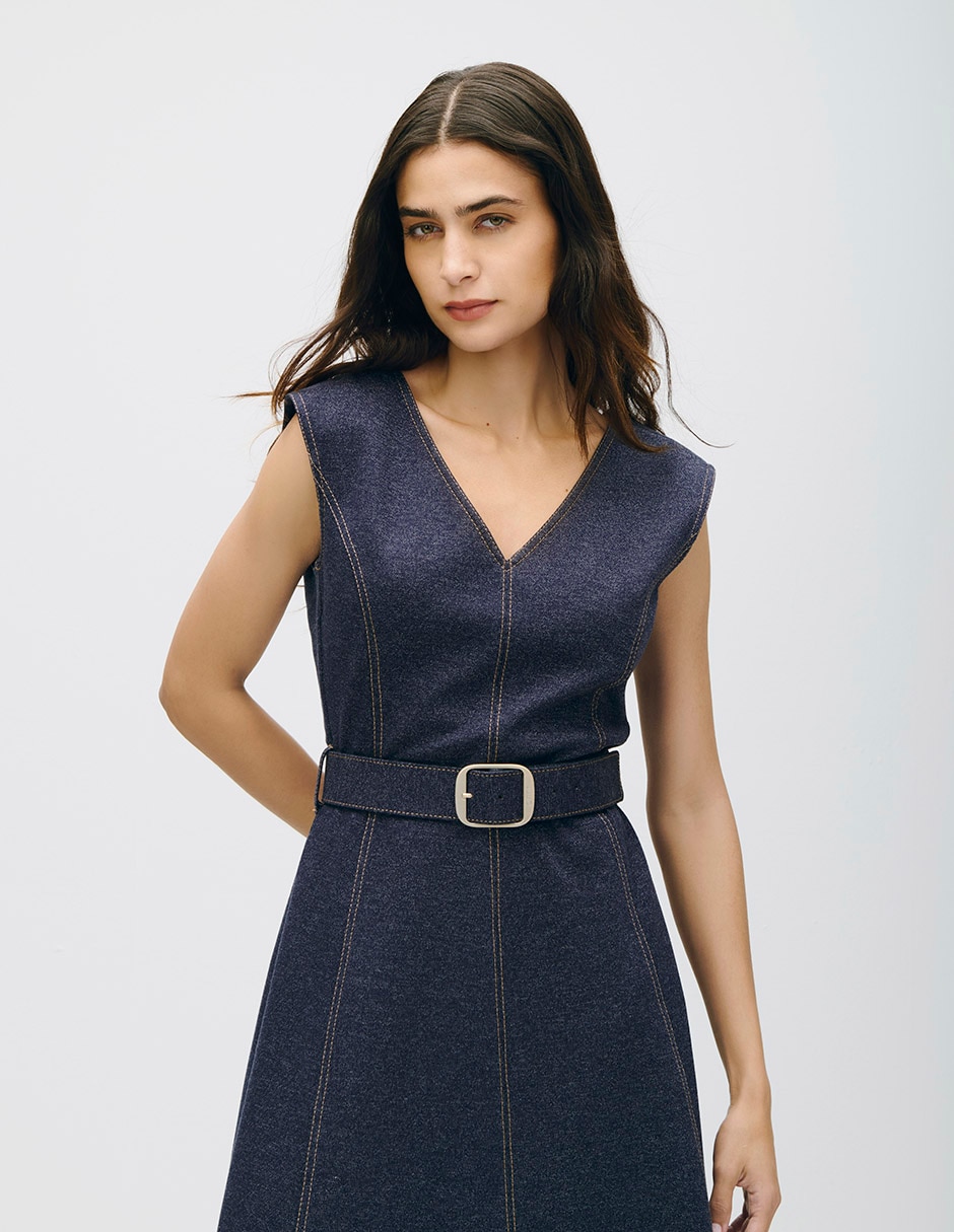 Vestido midi casual Terra para mujer 2